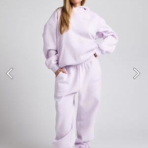 Lavender Hoodie and Sweatpants Set